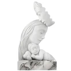 Soprammobili Moderni-Bongelli Preziosi Scultura nascita famiglia base marmo bianco