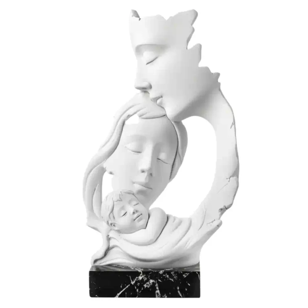 Soprammobili Moderni-Bongelli Preziosi Scultura soprammobile face base marmo nero