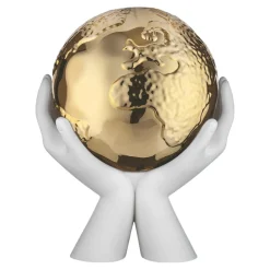Soprammobili Moderni-Bongelli Preziosi Scultura soprammobile h36 bongelli mani bianche mondo dorato