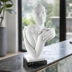 Soprammobili Moderni-Bongelli Preziosi Scultura soprammobile h40cm base marmo nero