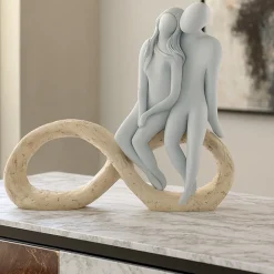 Soprammobili Moderni-Bongelli Preziosi Scultura soprammobile h23 infinito nocciola