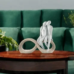 Soprammobili Moderni-Bongelli Preziosi Scultura soprammobile h23 infinito nocciola