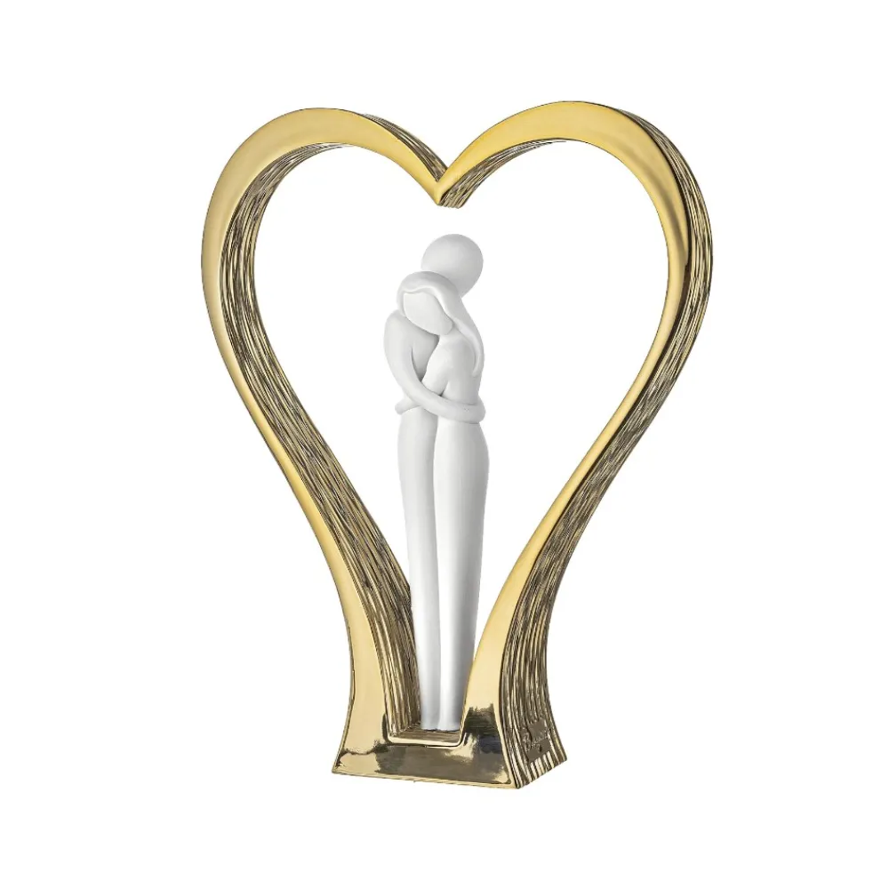 Soprammobili Moderni-Bongelli Preziosi Scultura soprammobile moderno cuore oro