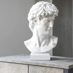 Soprammobili Moderni-Bongelli Preziosi Scultura testa david h32 bianco