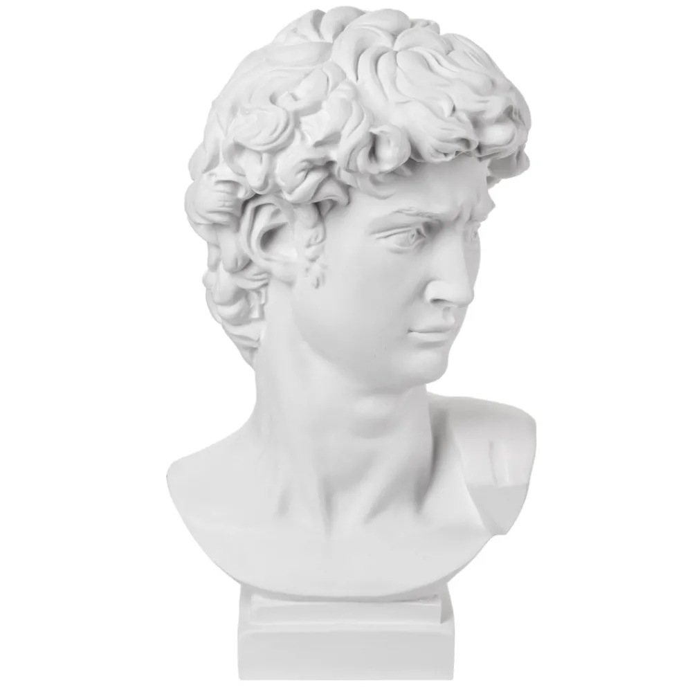 Soprammobili Moderni-Bongelli Preziosi Scultura testa david h32 bianco