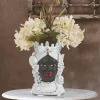 Soprammobili Moderni-Bongelli Preziosi Scultura testa di moro lei h28 ceramica nero