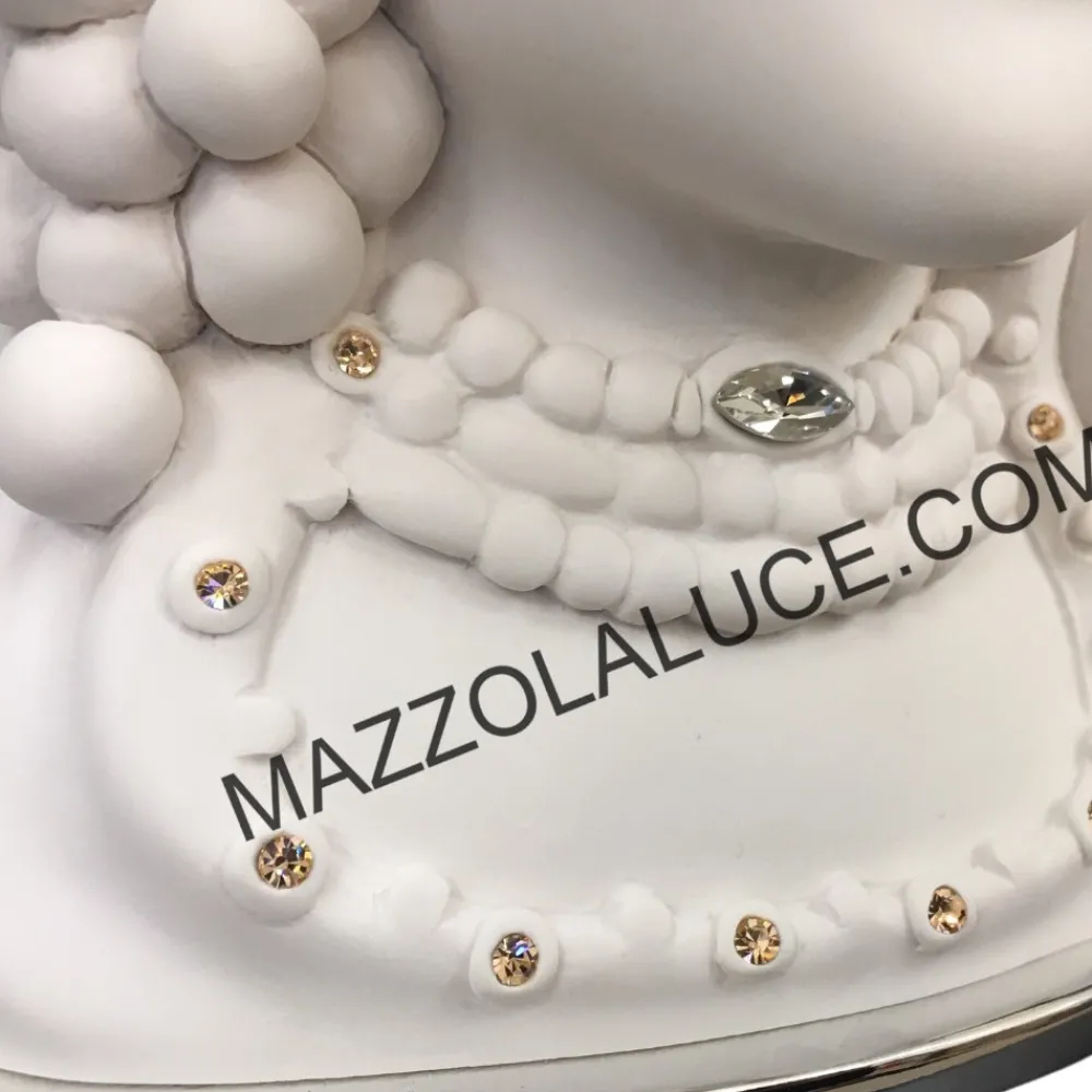 Soprammobili Moderni-Bongelli Preziosi Scultura testa di moro lei vaso bianco