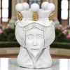 Soprammobili Moderni-Bongelli Preziosi Scultura testa di moro lui bianca h17