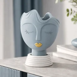 Soprammobili Moderni-Bongelli Preziosi Scultura vaso viso donna carta da zucchero