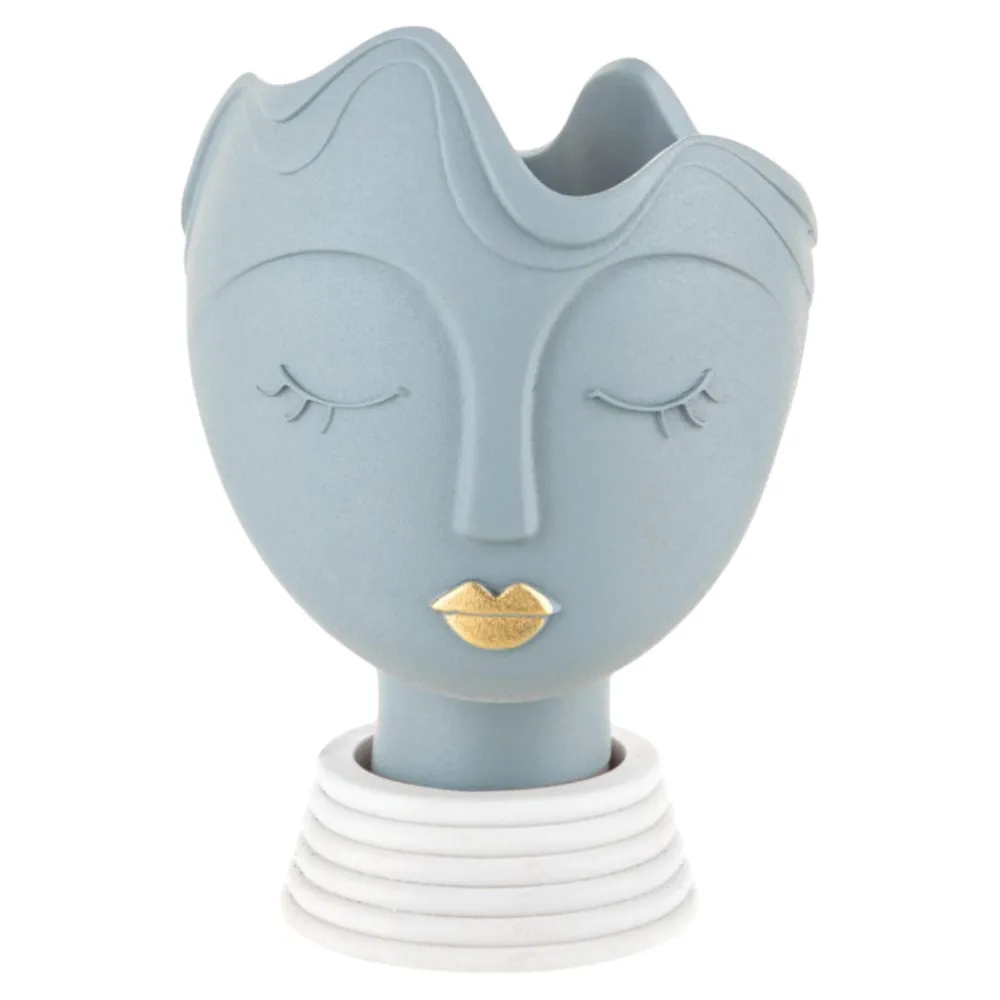 Soprammobili Moderni-Bongelli Preziosi Scultura vaso viso donna carta da zucchero
