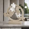 Soprammobili Moderni-Bongelli Preziosi Scultura volti puzzle artistica nocciola bianco