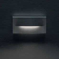 Segnapasso Led-Selezionato da Mazzolaluce Segnapasso a parete per esterno led 4w 4000k rettangolare grafite