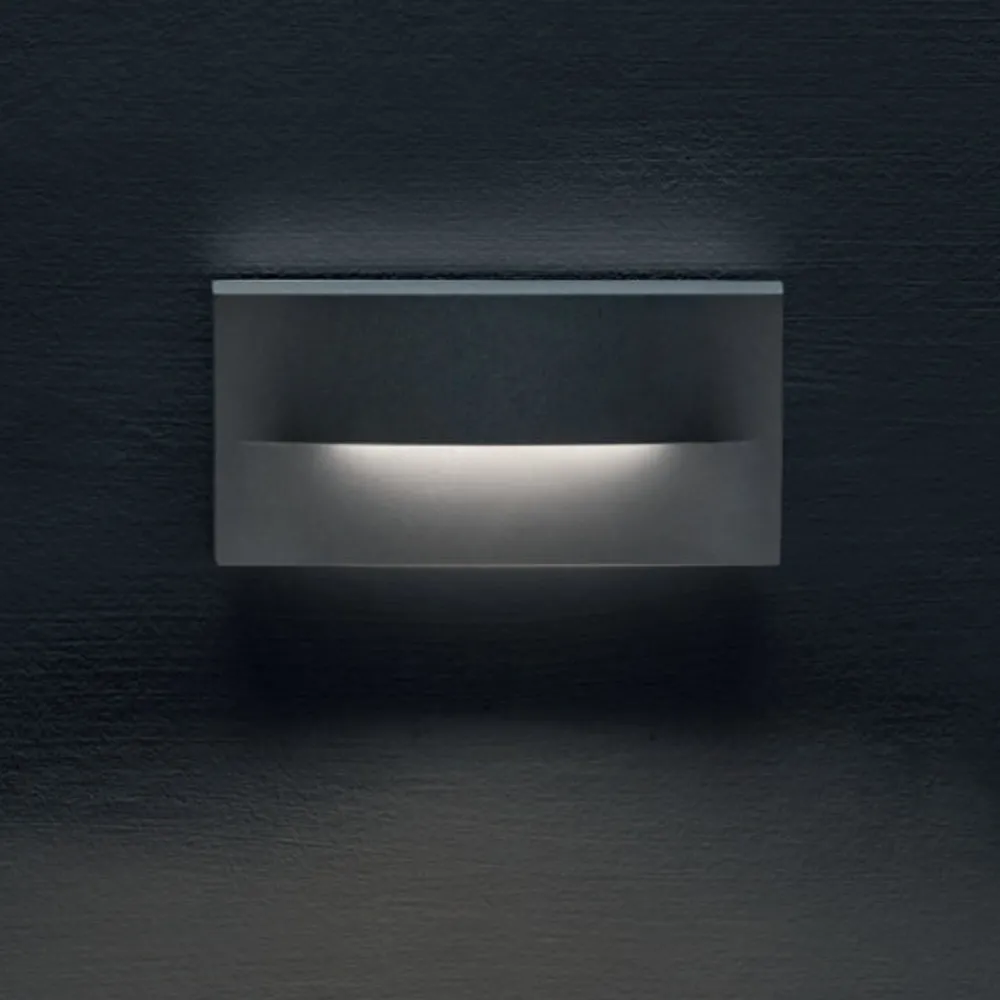 Segnapasso Led-Selezionato da Mazzolaluce Segnapasso a parete per esterno led 4w 4000k rettangolare grafite