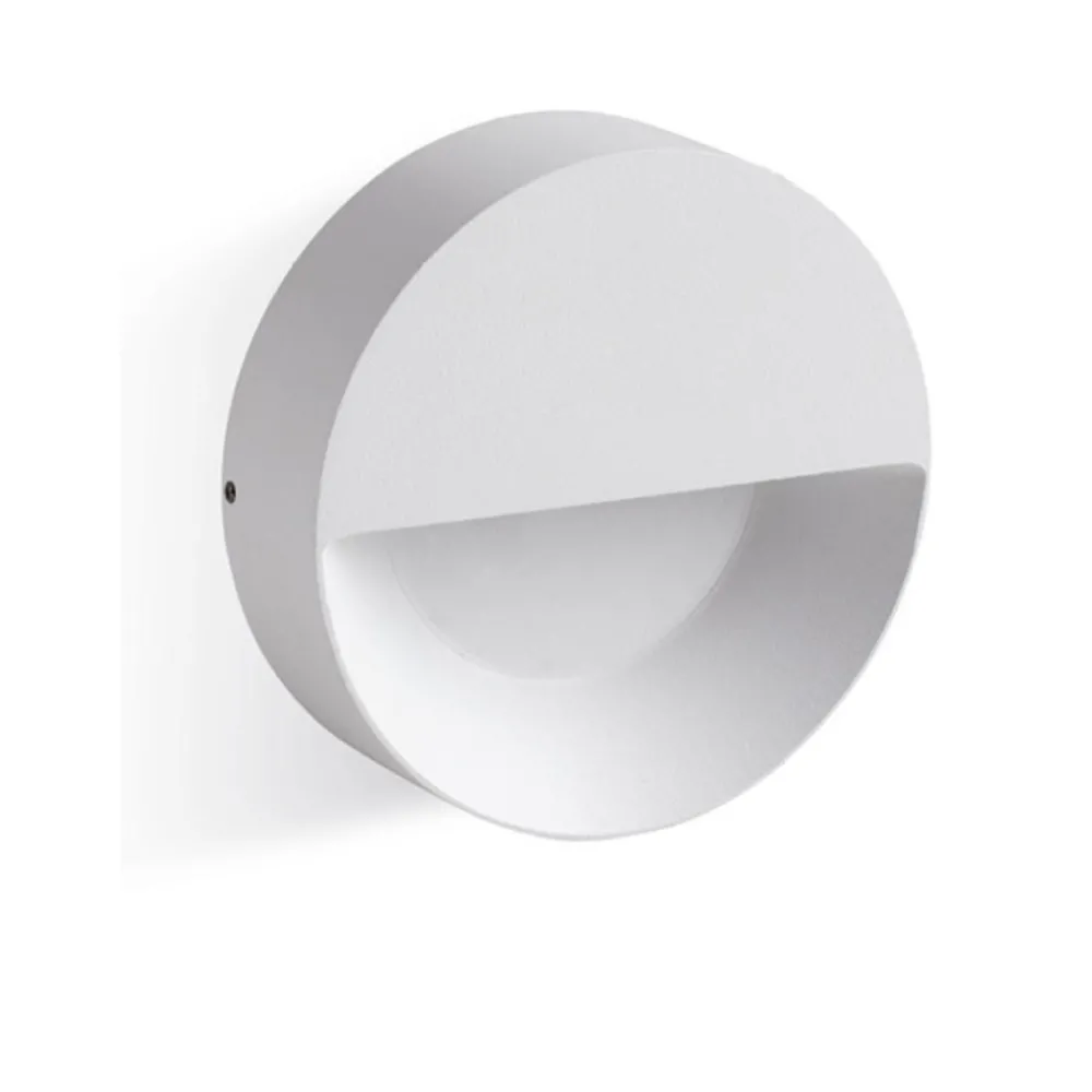 Segnapasso Led-Selezionato da Mazzolaluce Segnapasso a parete per esterno rotondo bianco led 6w 4000k