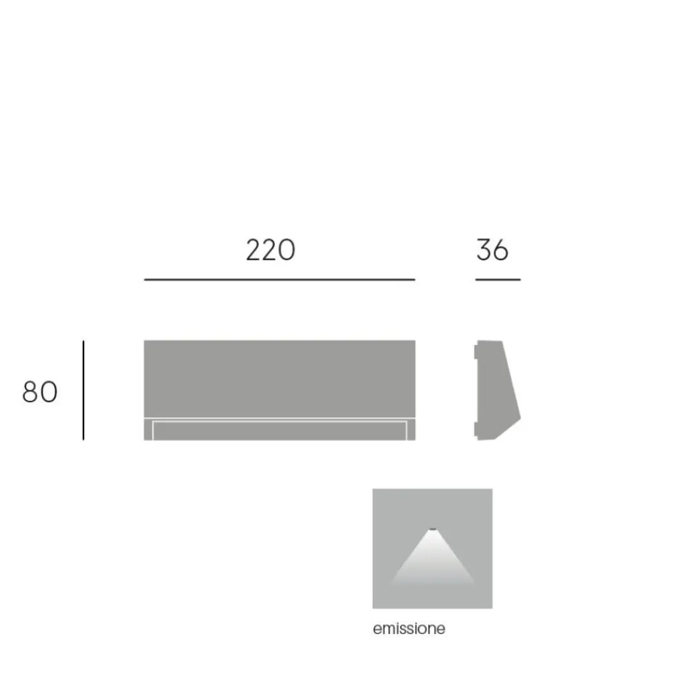 Segnapasso Led-Selezionato da Mazzolaluce Segnapasso a parete per esterno led 4w 4000k squadrato grafite