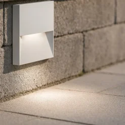 Segnapasso Led-Selezionato da Mazzolaluce Segnapasso bianco da esterno per incasso a parete led 8w 4000k