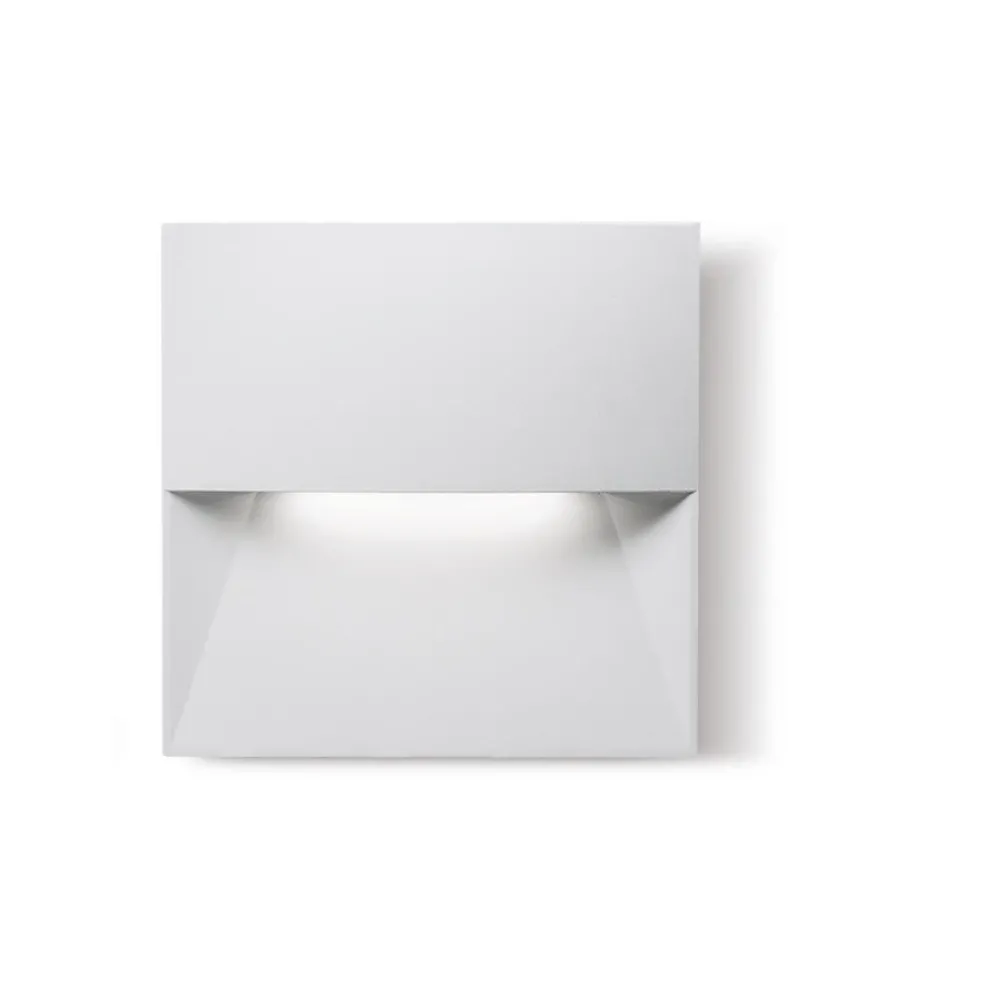 Segnapasso Led-Selezionato da Mazzolaluce Segnapasso bianco da esterno led 8w 3000k da incasso a parete