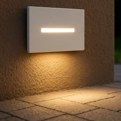 Segnapasso Led-Gea Luce Segnapasso bianco da esterno per incasso led 3w cct ip54