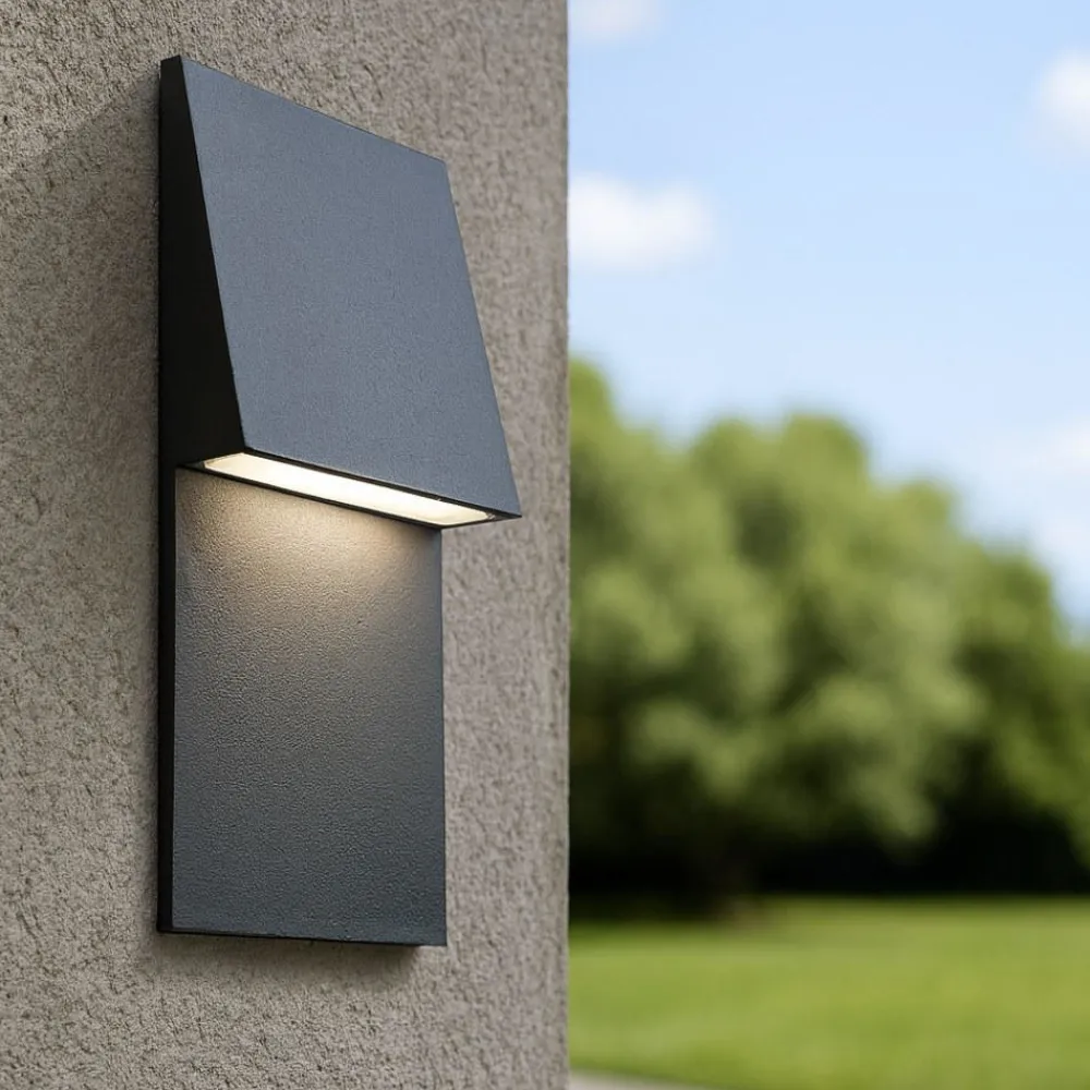 Segnapasso Led-Selezionato da Mazzolaluce Segnapasso da esterno led 4000k da incasso a parete grafite ip65