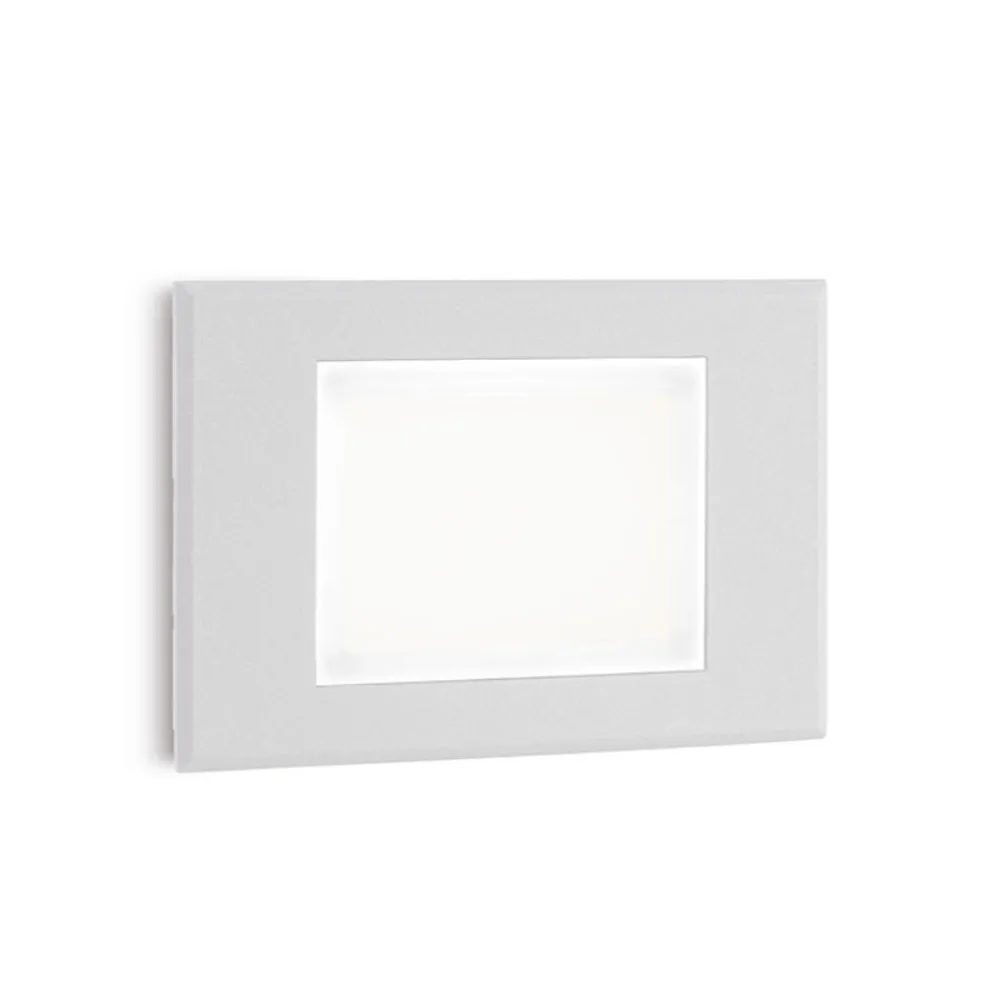 Segnapasso Led-Selezionato da Mazzolaluce Segnapasso da esterno led 4000k incasso a parete rettangolare bianco