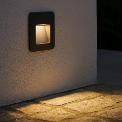 Segnapasso Led-Selezionato da Mazzolaluce Segnapasso da esterno led 3w 3000k ip44 da incasso parete quadrato