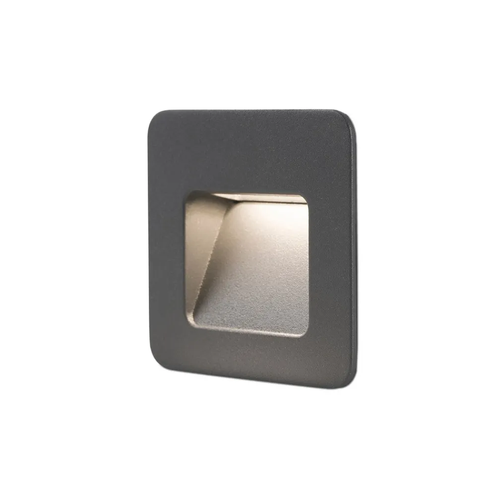 Segnapasso Led-Selezionato da Mazzolaluce Segnapasso da esterno led 3w 3000k ip44 da incasso parete quadrato