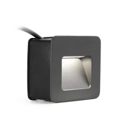 Segnapasso Led-Selezionato da Mazzolaluce Segnapasso da esterno led 3w 3000k ip44 da incasso parete quadrato