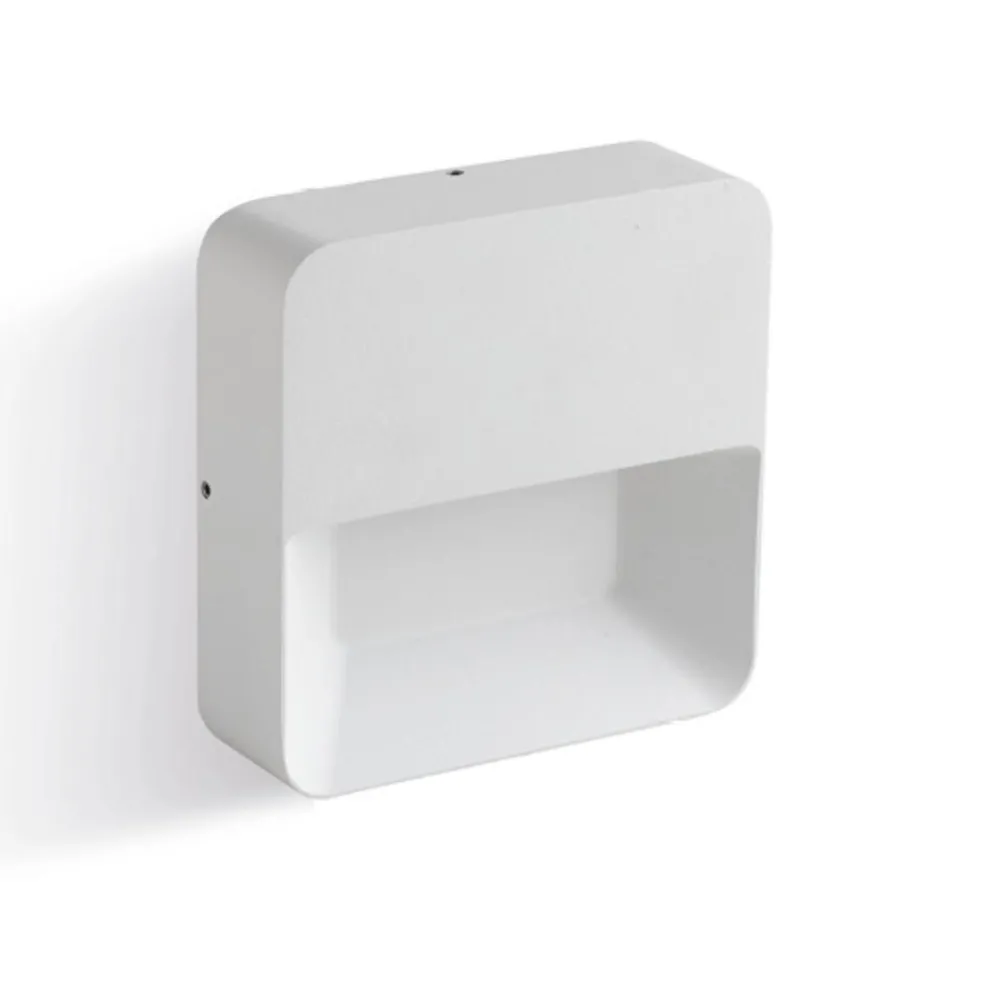 Segnapasso Led-Selezionato da Mazzolaluce Segnapasso da esterno quadrato bianco led 6w 3000k ip65
