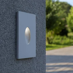 Segnapasso Led-Selezionato da Mazzolaluce Segnapasso da incasso a parete grigio led 3w 3000k per esterno ip65
