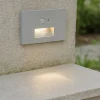 Segnapasso Led-Selezionato da Mazzolaluce Segnapasso da incasso a parete per esterno grigio led cct con sensore crepuscolare ip65