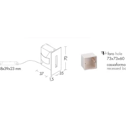 Segnapasso Led-Selezionato da Mazzolaluce Segnapasso da incasso bianco led 3w 3000k taglio di luce