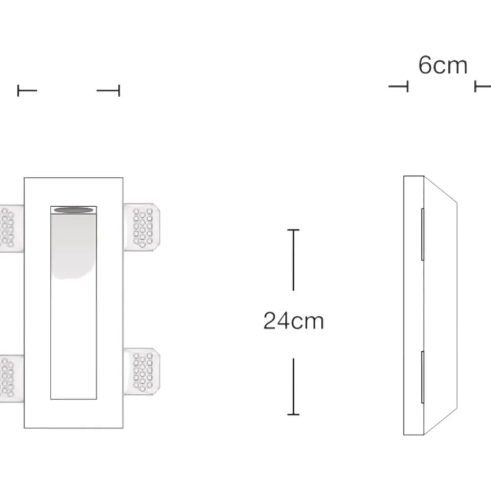 Segnapasso Led-Selezionato da Mazzolaluce Segnapasso da incasso in gesso ceramico mini gu10