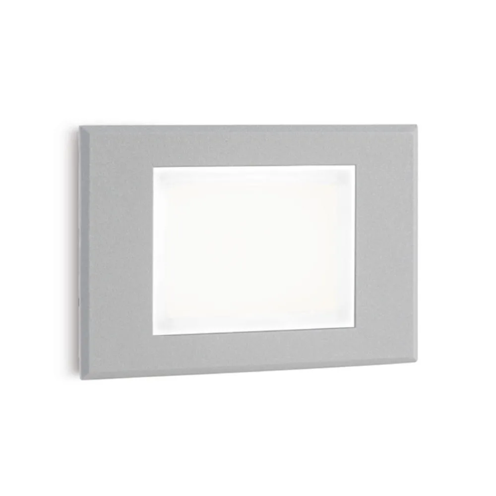 Segnapasso Led-Selezionato da Mazzolaluce Segnapasso da incasso parete led 3w 4000k grigio per esterno ip65