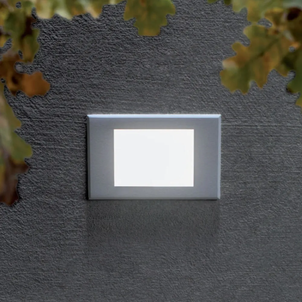 Segnapasso Led-Selezionato da Mazzolaluce Segnapasso da incasso parete led 3w 4000k grigio per esterno ip65