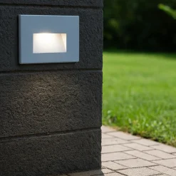 Segnapasso Led-Selezionato da Mazzolaluce Segnapasso da parete per esterno a incasso grigio led 3w 4000k ip65