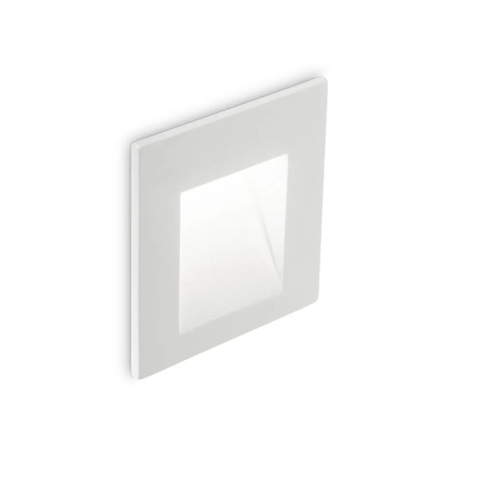 Segnapasso Led-Ideal Lux Segnapasso da parete per esterno led3w 3000k bianco quadrato ip65 con driver