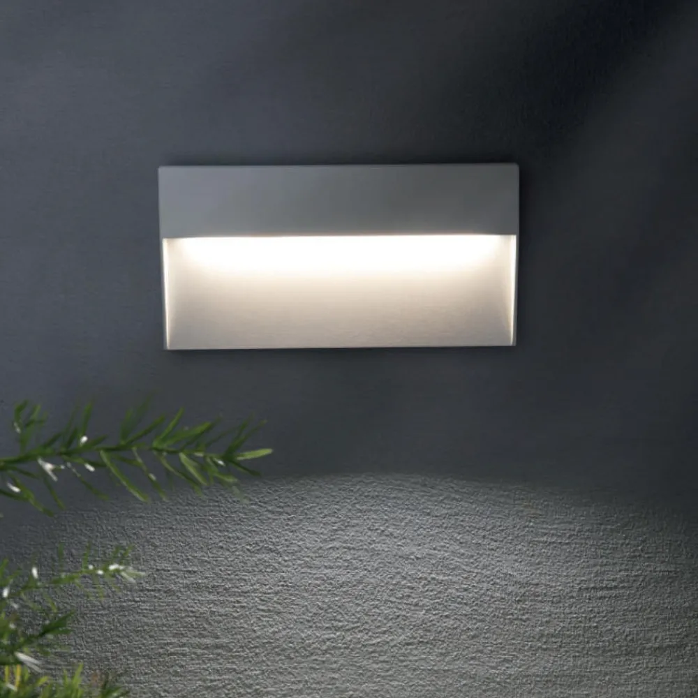 Segnapasso Led-Selezionato da Mazzolaluce Segnapasso da parete rettangolare bianco per esterno led 6w 4000k