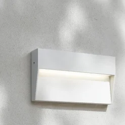 Segnapasso Led-Selezionato da Mazzolaluce Segnapasso da parete rettangolare bianco per esterno led 6w 4000k