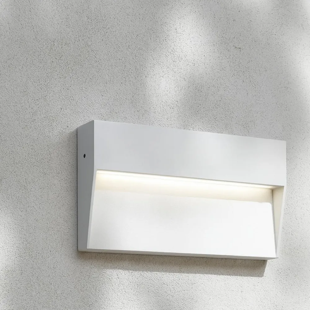 Segnapasso Led-Selezionato da Mazzolaluce Segnapasso da parete rettangolare bianco per esterno led 6w 4000k