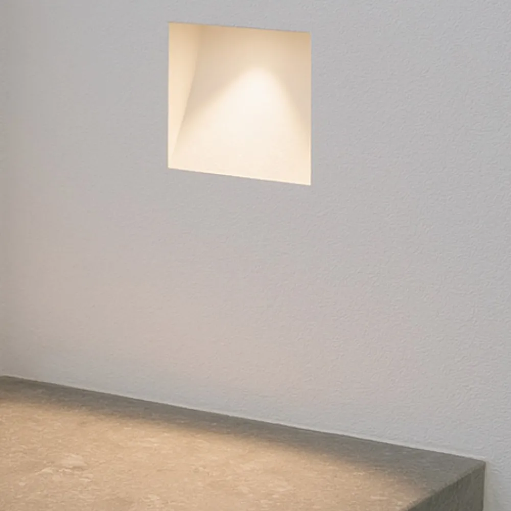 Segnapasso Led-Selezionato da Mazzolaluce Segnapasso di gesso da incasso a scomparsa bianco g9 led