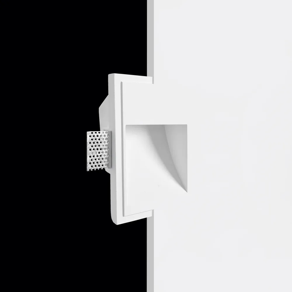 Segnapasso Led-Selezionato da Mazzolaluce Segnapasso di gesso da incasso a scomparsa bianco g9 led