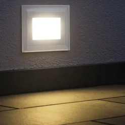 Segnapasso Led-IsyLuce Segnapasso di vetro led 3w 4000k per esterno da incasso
