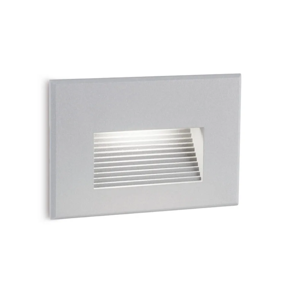 Segnapasso Led-Selezionato da Mazzolaluce Segnapasso grigio per esterni led 3w 4000k da incasso a parete ip65