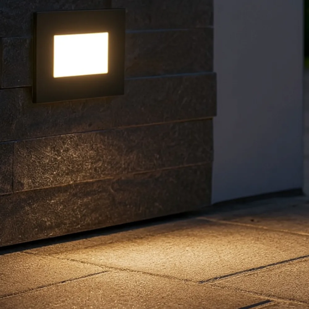 Segnapasso Led-Gea Luce Segnapasso led antracite da esterno led 3w cct ip54 per cassetta 503