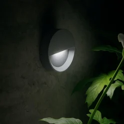 Segnapasso Led-Selezionato da Mazzolaluce Segnapasso led a parete per esterni 6w 4000k rotondo grafite ip65