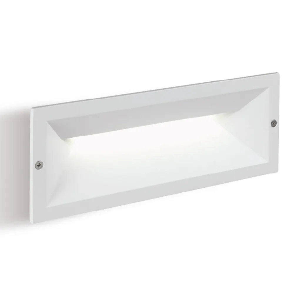 Segnapasso Led-Selezionato da Mazzolaluce Segnapasso led bianco da esterno per incasso parete 12w 3000k ip65