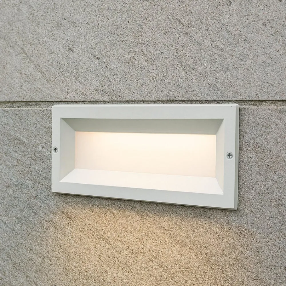 Segnapasso Led-Selezionato da Mazzolaluce Segnapasso led bianco da esterno per incasso parete led 12w 3000k