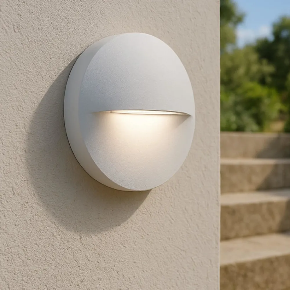 Segnapasso Led-Selezionato da Mazzolaluce Segnapasso led bianco per esterno a parete led 3w 4000k ip65