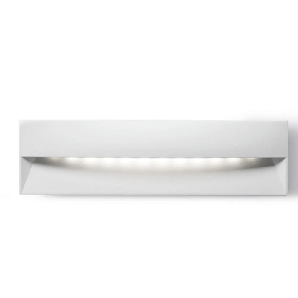 Segnapasso Led-Selezionato da Mazzolaluce Segnapasso led bianco per esterno 6w 3000k da incasso a parete ip65