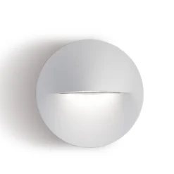 Segnapasso Led-Selezionato da Mazzolaluce Segnapasso led bianco per parete da esterno rotondo 3w 3000k
